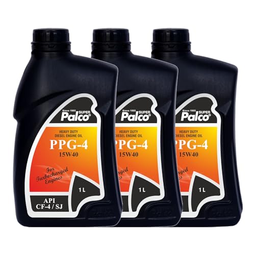 Image of PALCO PPG-4 15W40 | API:CF-4 /SJ & MB 228.1 Multigrade Engine oil for Diesel Commercial Road Transport Off Highway Vehicles | New Generation Automotive Vehicles | 1 Litres (Pack 3)