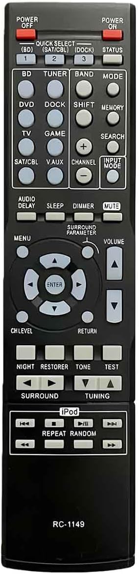RC-1149 RC1149 Replacement Remote Control for Denon AV Surround Receiver AVR-391 AVR-1311 AVR1311 AVR391