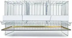 Gaiola para Codorna Poedeira Japonesa Pequena Aves com Divisória Coxo Comedouro E Bebedouro