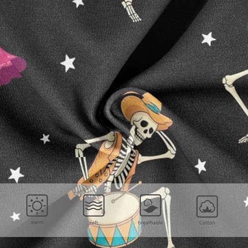 Toddler Panties, Dancing Skeletons Black Cotton Underwear for Girls, 2T–8 Years3