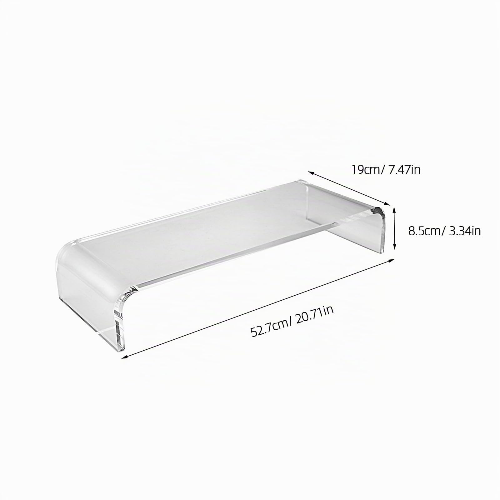 Homoyoyo Support de Moniteur Acrylique Transparent, Rehausseur D’ordinateur