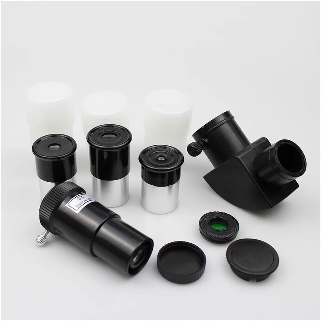 Astrophotography Accessories 0.965 Inch Telescope Accessory Kit for 0.965 Astronomical Telescope with Three Eyepieces One Diagonal 3X Barlow Lens
