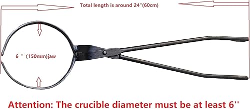 Miniatura 7 de Pinzas de crisol de 22.0 lbs para levantar y verter herramienta de fundición de metal