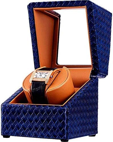 FENOKD Mechanical Watch Shaker Automatic Watch Winder Box with Quiet Motor and 4 Rotation Modes, Leather Watch Display Case Box