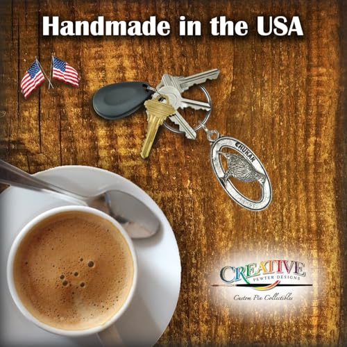 Chukar Keychain, Pewter, B035KC, 2 inches, 100% American Made, Chukkar Key Chain, Bird Keychain, Key Fob, Key Ring, Key Chain, Gift, Over 150 Bird designs4