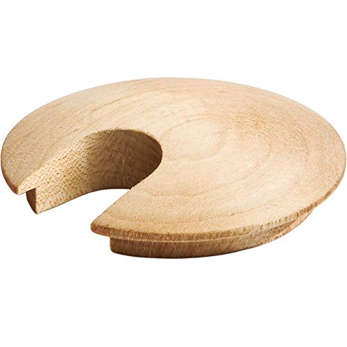 Pasacables Ranurado de Arce Macizo - Grommet sin Acabado de 2-1/4" para Agujeros de Escritorio - Organizador de Cables para Oficina y Hardware de Gabinete - Cubierta Durable para Gestión de Cables miniatura 1