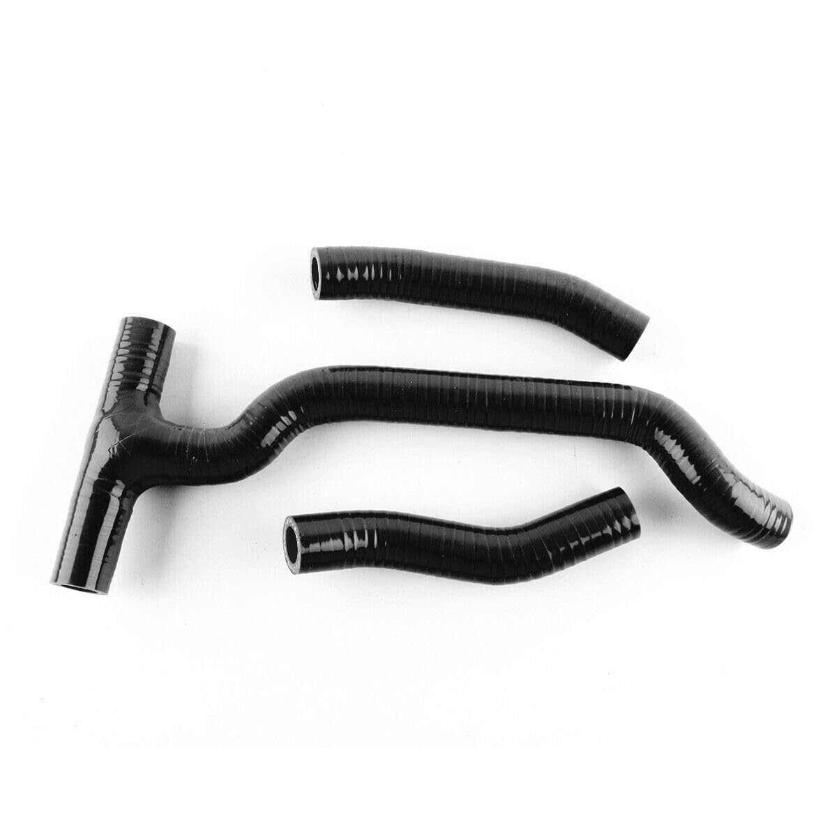 CMS Kit de tuyau de radiateur 3 couches en silicone pour Sherco SE-R 250 2T 2014-2017 2016 2015 (Noir)