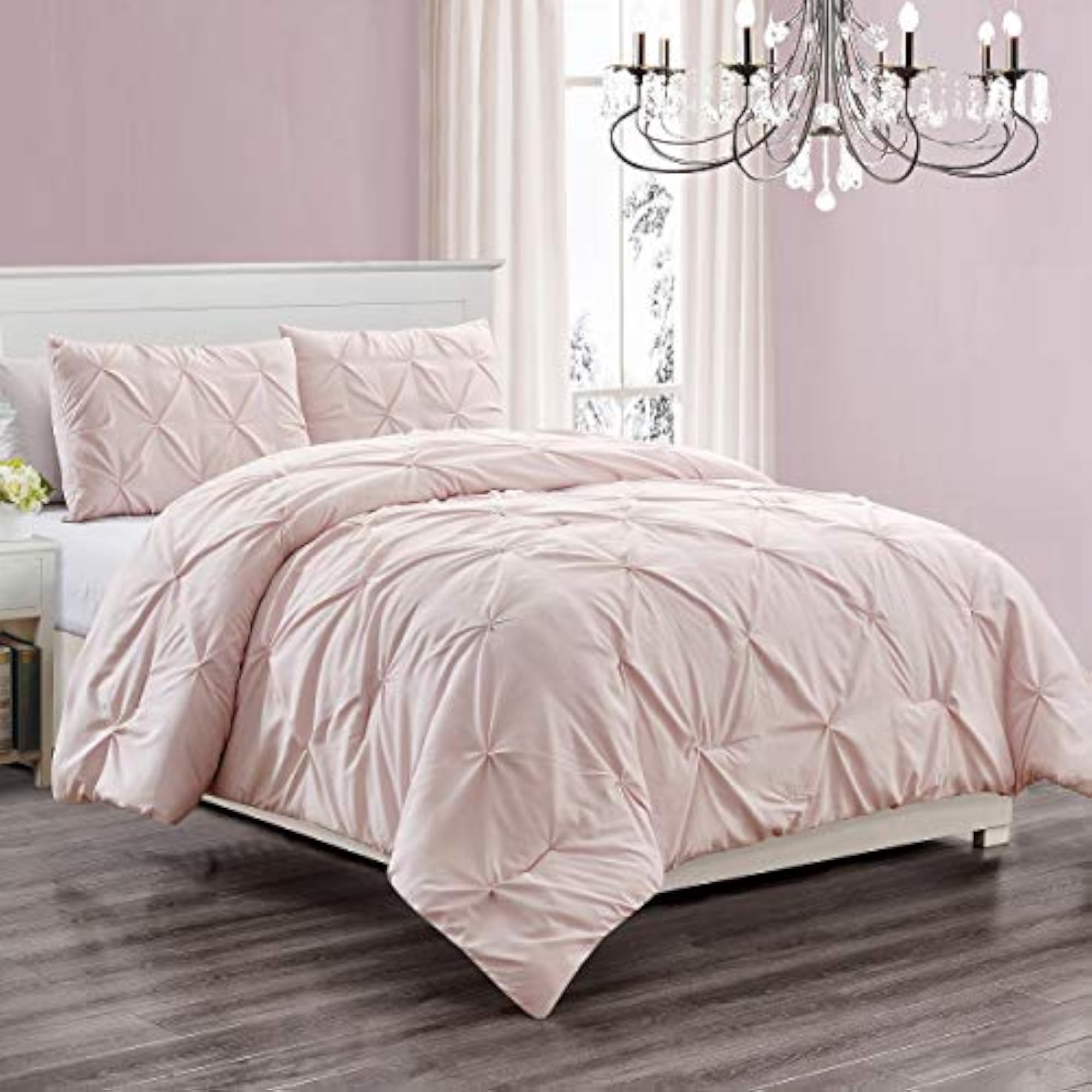 3 Piece Microfiber Comforter Set, Girls Bedding