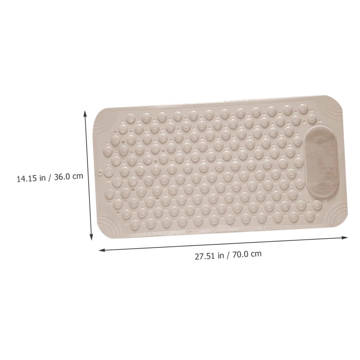 Alfombrilla de Bañera Antideslizante con Ventosas de PVC, Diseño de Drenaje y Masaje Exfoliante para Pies en Ducha y Baño