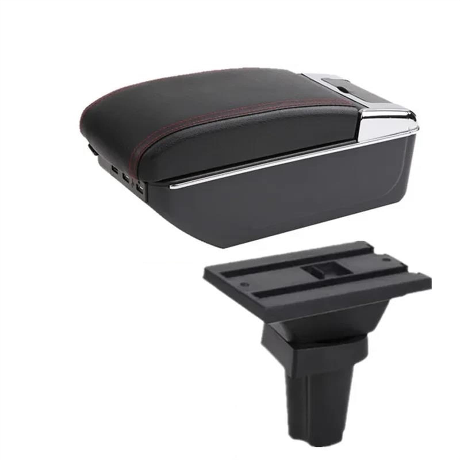 NOHEEU Car Interior Parts Special Retrofit Center Armrest Box Storage For Morning For Picanto(C red line 7USB)