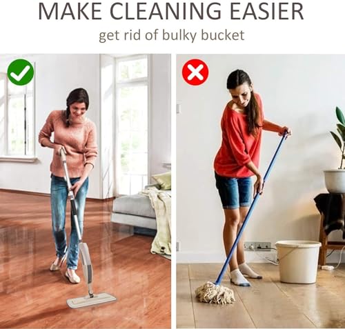 Image of SHUTTLE ART Microfiber Floor Cleaning Spray Mop with Removable Washable Cleaning Pad and Integrated Water Spray Mechanism, 360 Degree Floor Cleaning Mops (Spray mop Set)