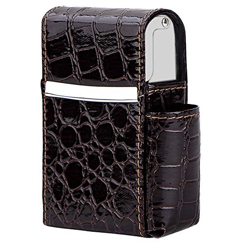 Shidan Leder Zigarettenetui mit Feuerzeughalter und Gürtelschlaufe Cover