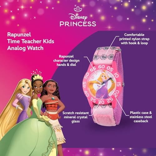 Disney Girl's 'Rapunzel' Quartz Plastic and Nylon Watch, Color:Purple (Model: W002967)2