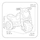 Feber - Hello Kitty Motofeber, Rutscher in Form eines Motorrads mit lustigen Hello Kitty-Aufklebern, Stabil und sicher, Entwickelt für Kinder von 18 Monaten bis 3 Jahren, Famosa (FE200000)