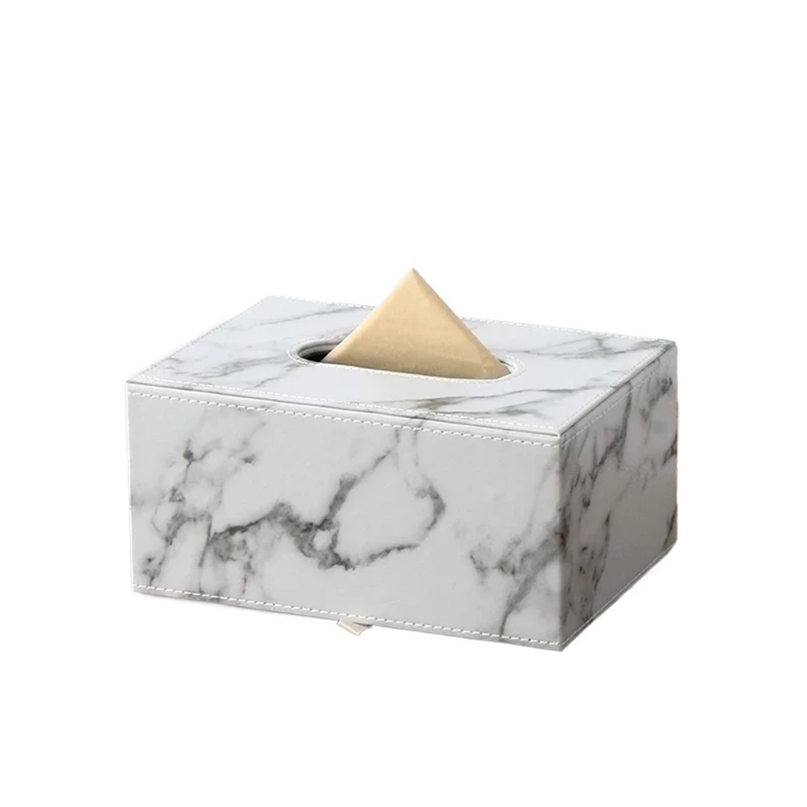 Leather Tissue Boxs Living Room Bedroom Desktop Tissue Holder Bathroom Draw Paper Storage Box Home Decoration(A -19.2x13.2x9.3cm)
