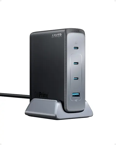 سعر ومواصفات شاحن USB-C بقدرة 240 وات برايم جان، شاحن سريع مدمج بأربع منافذ لأجهزة ماك بوم برو/ اير، آيفون 15/15 برو/14/14 برو، اي باد برو، ديل XPS، جالاكسي S23/S22، نوت 20، بكسل آبل ووتش وغيرها من انكر - أسود (B0C4X5N78S) على Amazon EG