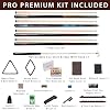 Collapsar Pool Table Accessories Kit, Premium Pool Stick & Retractable Cue Bridge, Billiard Balls Set &Table Covers, Ball & Cue Racks and Other Billiard Accessory