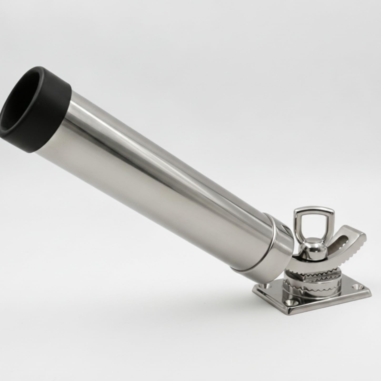 Portacanna da Barca Portacanna Portacanne Supporto Staffa in Acciaio Inox con Morsetto Robusto E Base Girevole Regolabile con Tubo Inclinabile E