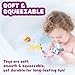 Tub Works® Savanna™ Mold Free Bath Toys, 6 Pack | Sealed, No Hole Bath Toys Design Keeps Moisture Out | Soft, Squeezable & Float on Water | Easy-Grip Baby & Toddler Bathtub Toys | Great Baby Pool Toys