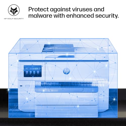 HP OfficeJet Pro 9730e Wide-Format Wireless All-in-One Color Inkjet Printer, Print, scan, Copy up to 11x17', ADF, Duplex Printing Best-for-Office, 3 Month Instant Ink Trial Included (537P6A)
