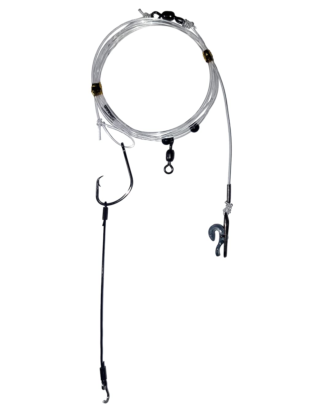 Cox & Rawle Dongle Rig-Wire - New Classic Rig Featuring Mutsu Circle Hook for Tope, Smooth-Hounds, Bass, and Cod - Flowing Trace Design (4inch 3/0)