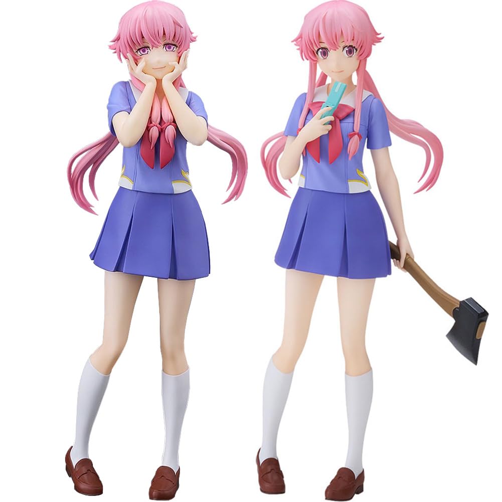 Zhongkaihua Gasai Yuno Figure Gasai Yuno Action Figure Anime Girl PVC Model Figurine 17CM Desk Christmas Home Decoration Birthday Ornament