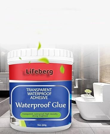 Lifeberg Waterproof Glue For Roof Leakage,Transparent Waterproof Glue 300g with Brush,Leak Repair Indoor and Outdoor Coating,Anti-Leakage Agent, Sealant Glue, (Waterproof Gel)