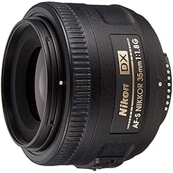 Camara Nikon 35Mm Nikon AF-S Nikkor - Objetivo con Montura para Nikon (35 mm, f/1.8, DX), Color Negro
