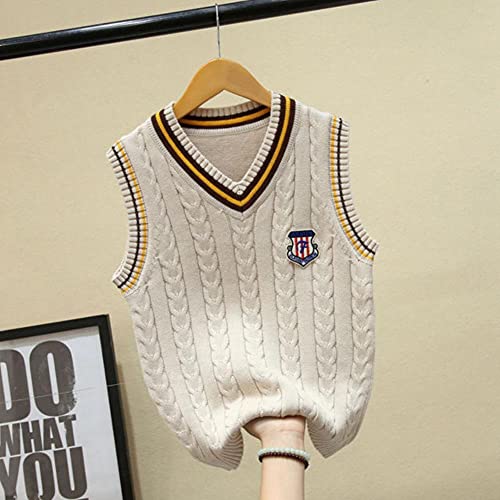 Gilet col V école pour enfants en coton doux idéal pour l'hiver