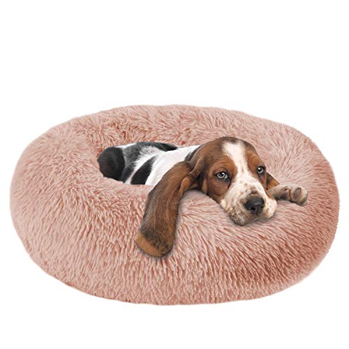 OQQ Round Dog Bed Cuddler Washable Round Pet Bed for ...