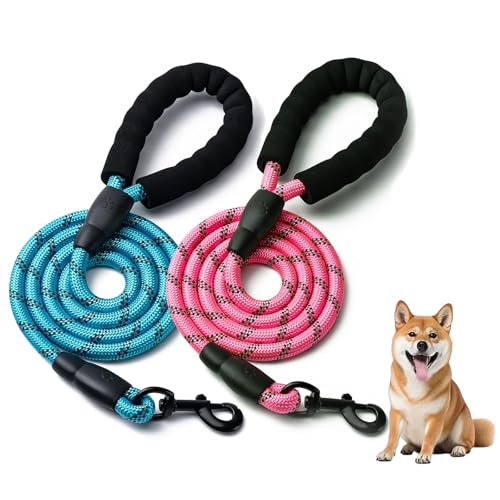 TJT 犬 リード 持ちやすいスポンジ取っ手 小型犬 中型犬 大型犬用リード しつけ 訓練 伸縮 軽量 丈夫 夜間 反射 6