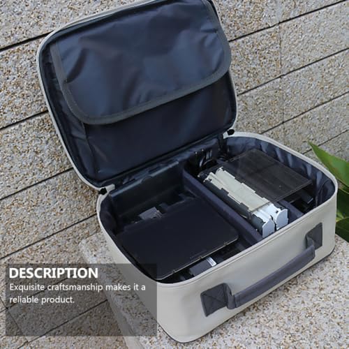 Funda portátil de almacenamiento para accesorios digitales, hecha de tela oxford y algodón perlado, protectora y ligera, ideal para proyectores y viajes miniatura 5
