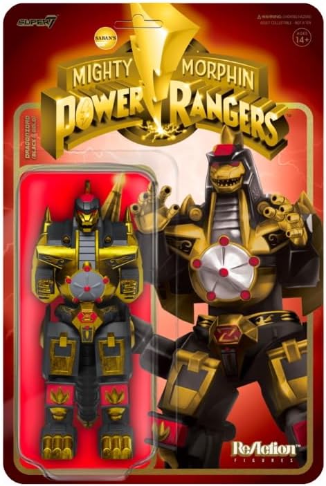 Mighty Morphin Power Rangers Dragonzord Black & Gold - 6 in Reaction Figure