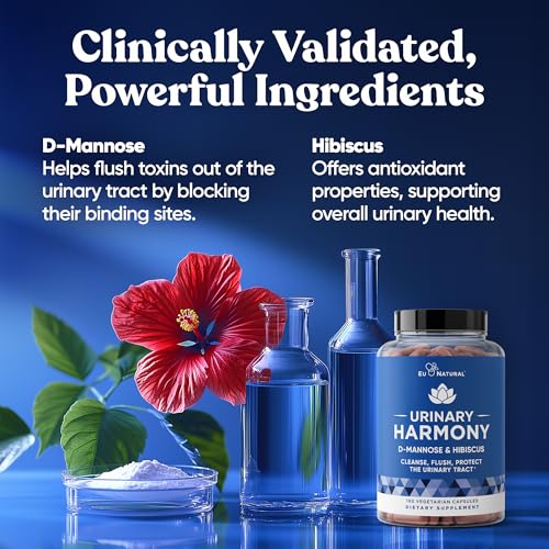 Image of Urinary Harmony D-Mannose Supplement for Urinary Tract Health, 180 Capsules