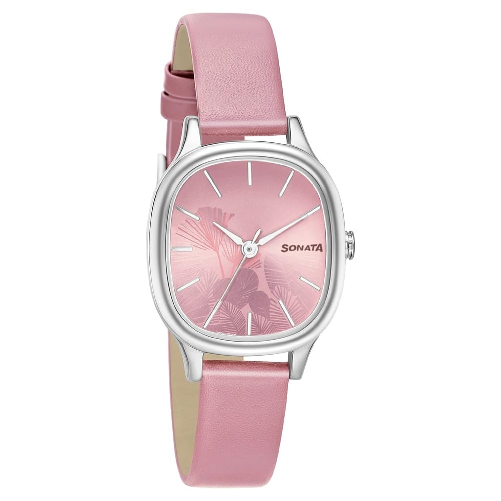 Linnea Pink Dial Women Watch with Leather Strap-NS8173SL01-image-22