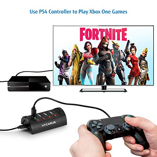 HYCARUS Wireless Keyboard and Mouse Adapter with Controller Converter for PS4/ Xbox One/Nintendo Switch. Perfect for Games Like FPS, TPS, RPG and RTS, etc.