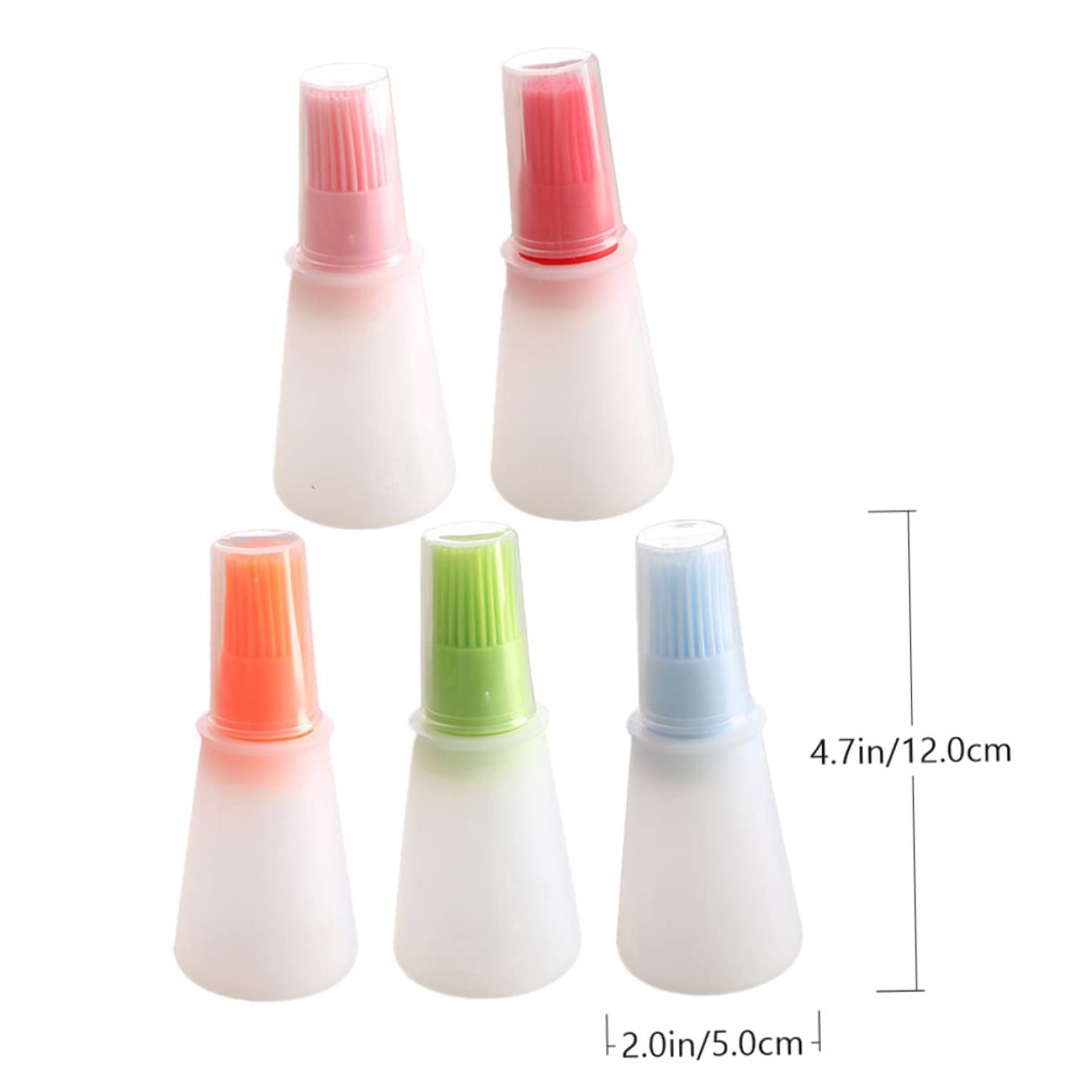 PRETYZOOM 1set Silicone Oil Bottle Brush for Bbq and Baking Kitchen Tools for Marinades Sauces and Butter Application
