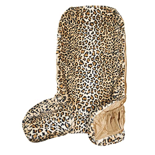 Home Soft Things Leopard Print Large Reading Pillow Cover with Arms Pockets (Cover ONLY), 30