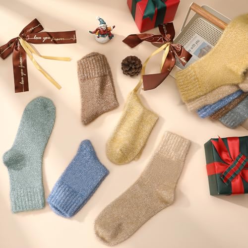 Wool Socks - Thick Soft Winter Hiking Socks (5 Pairs) for Women2