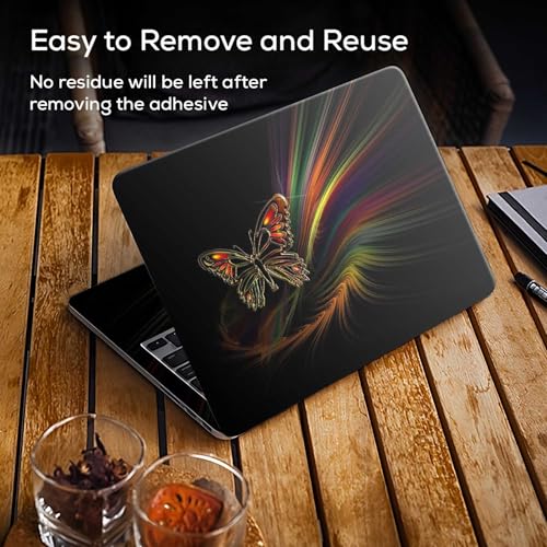 Image of Galaxsia Butterfly D6 Full Body Vinyl Laptop Skin /Sticker /Cover Upto 15.6 Inches Laptops Laminated-Removable-HD Quality Compatible for Hp-Dell-Sony-Lenovo-Asus etc.(15x10 Inches)