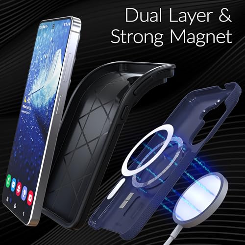 Image of Crave for Samsung Galaxy S26 Case, Compatible with MagSafe Shockproof Protection Dual Layer Case for Samsung Galaxy S26 (6.3 inch) - Navy