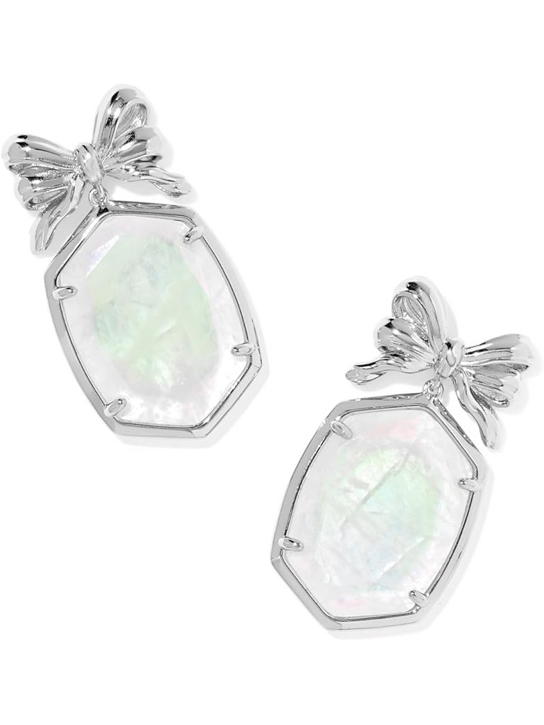 Silver Kendra Scott Daphne Bow Drop Earrings