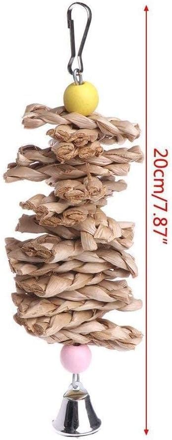 DPWOUM Parrot Parakeet Bird Chew Toy, Small Pet Chewing, Mental Stimulation, Foraging, Brown, 1 Inch, Indoor, Lightweight, Portable, 1 Count