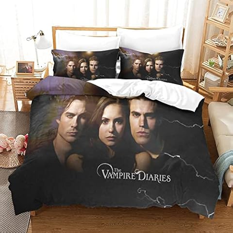 The Vampire Diaries Duvet Cover Soft Cozy 3D Comforter Cover Set Cover
