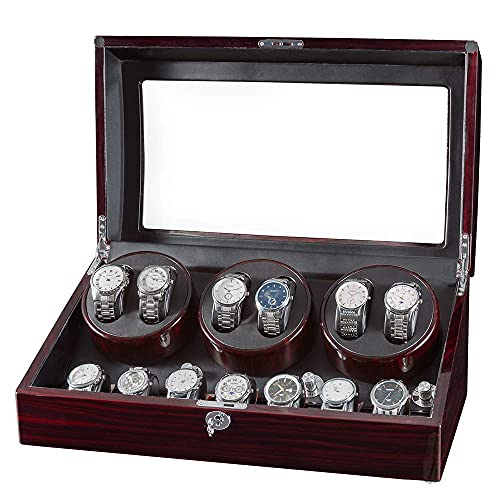 Jqueen Watch Winder For Automatic Watches,Watch Winders 6 With 7 Storages,Quiet Japanese Motors With Soft And Flexible Watch Pillows #TOP6