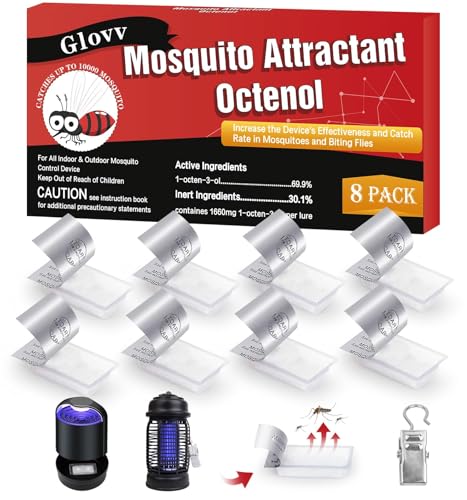 Image of 8 Lures Mosquito Attractant Refill, Mosquito Bait Lure Biting Cartridge for Bug Zapper Fly Traps, Compatible with All Insect Mosquitoes Flying Trap