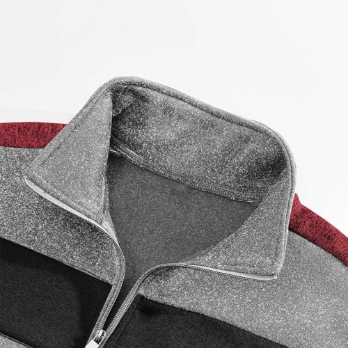 Long Sleeve for Mens Fall Winter High Neck Color Block Loose Fit Outfit Mens 2025 Trendy Y2K4