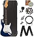 Fender Cory Wong Stratocaster - Sapphire Blue Transparent Bundle with Deluxe Case, Cable, Capo, Tuner, Strap, Strap Blocks, Picks, Fender Play Online Lessons, and Austin Bazaar Instructional DVD