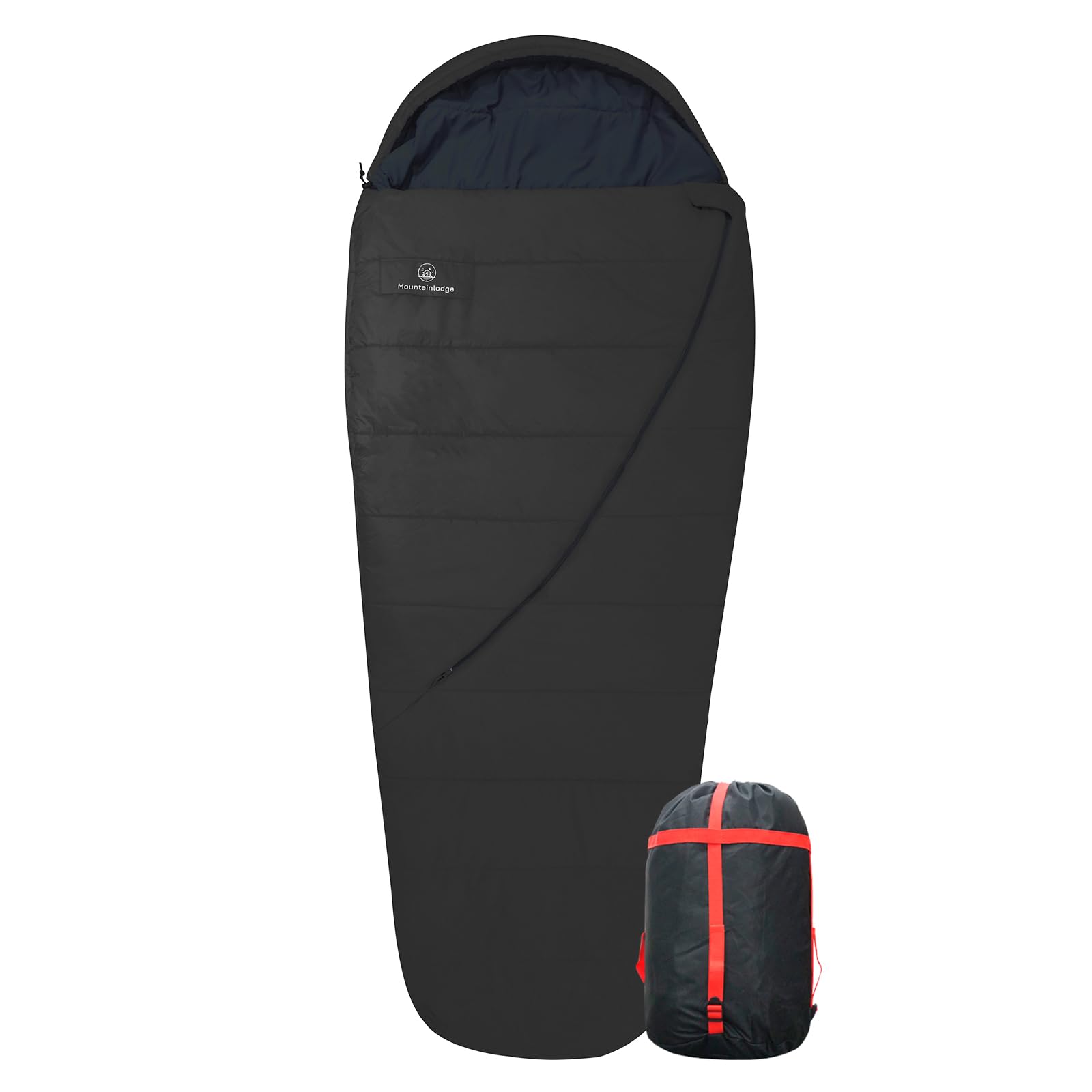 Mountainlodge Balance Sleeping Bag for Adult Cold Warm Weather with Compression Sack and Water Resistant for Family Camping