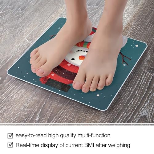 Báscula Digital de Baño Xmas Snowman Precisa con Plataforma Amplia miniatura 5